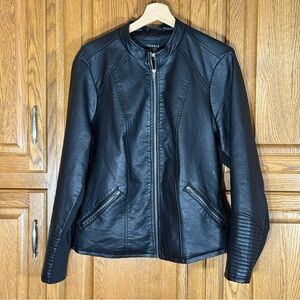 Torrid Black Faux Leather Moto Jacket Women’s Size 1X (Torrid 1) Zip Front